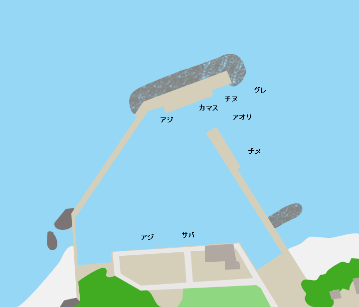 西分漁港ポイント図