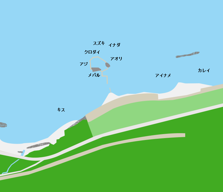 野潟海岸ポイント図