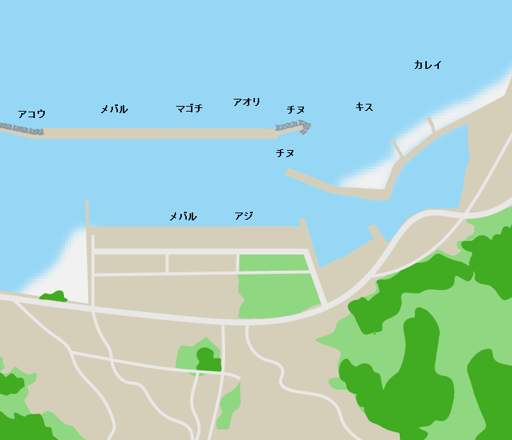 大浜漁港ポイント図