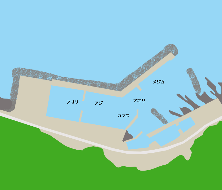 加領郷漁港ポイント図