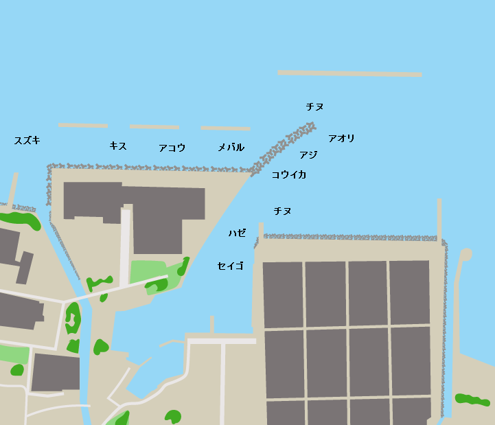 豊浜港ポイント図
