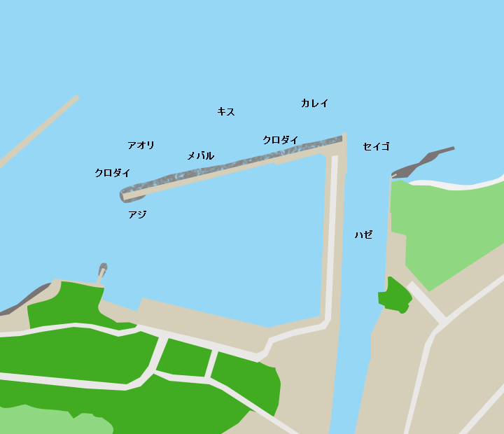 鵜川漁港ポイント図