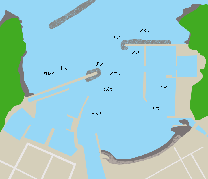 牟岐漁港ポイント図