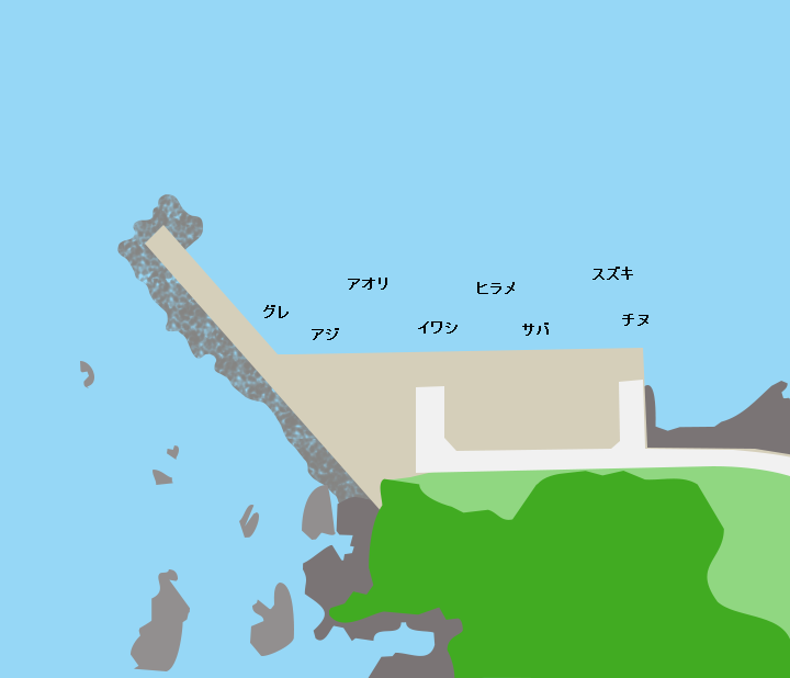 恵比須浜岸壁ポイント図