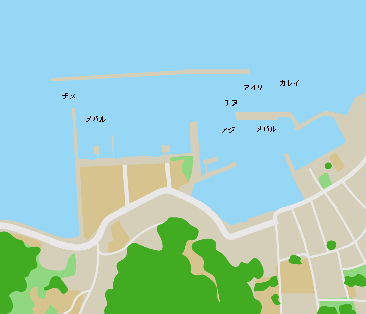本島笠島港ポイント図