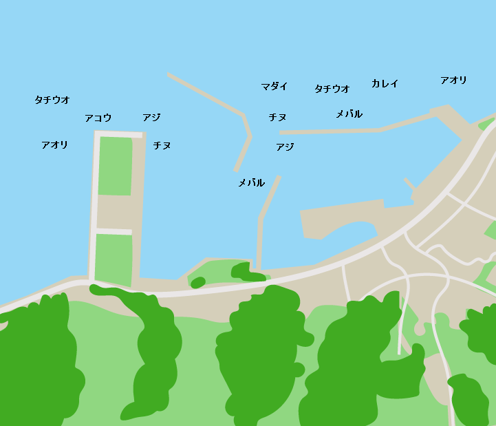 本島小阪港ポイント図