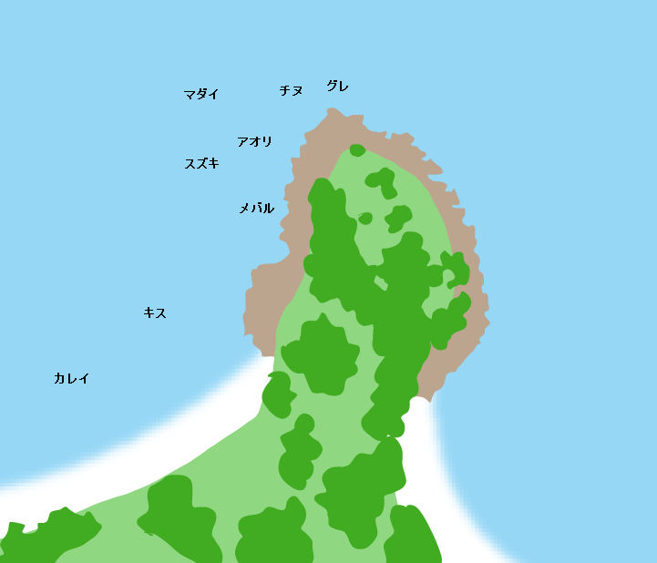 本島カブラ崎ポイント図