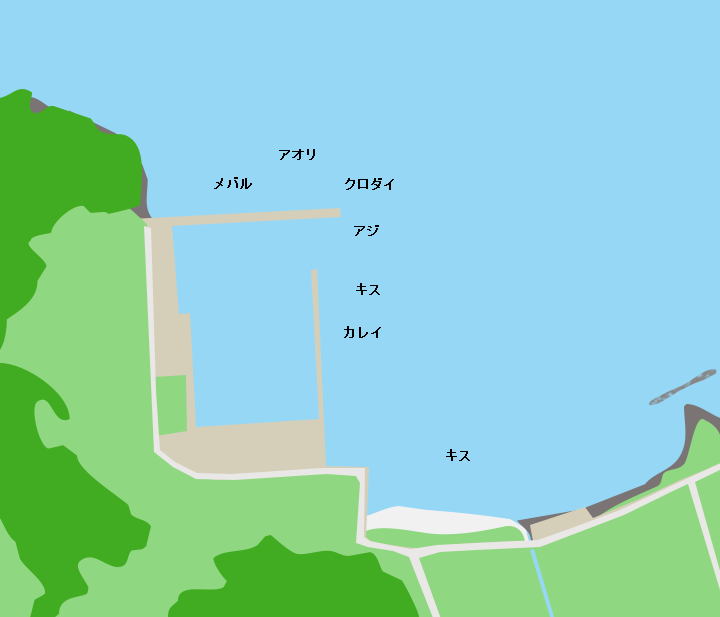 鵜浦漁港ポイント図