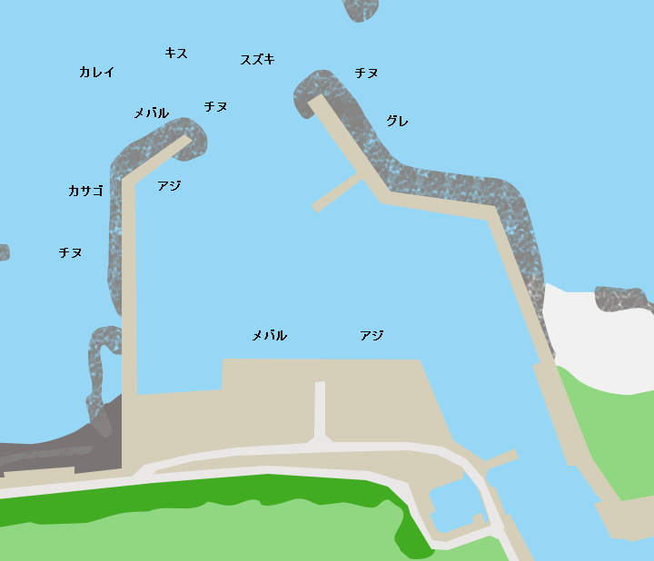 今津漁港ポイント図