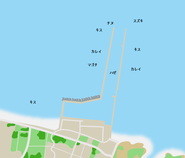 長津漁港ポイント図
