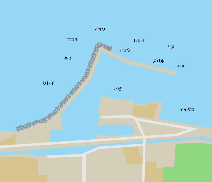 蕪崎漁港ポイント図