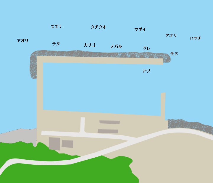 北泊漁港ポイント図