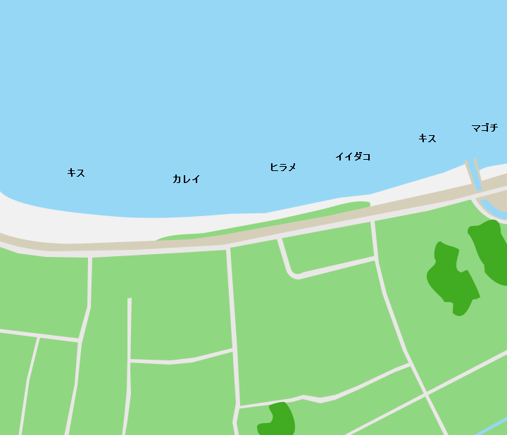 石田浜ポイント図