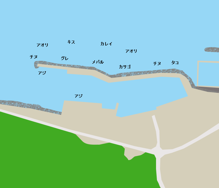 折野漁港ポイント図
