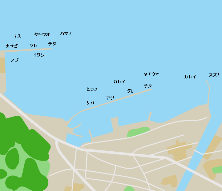 菊間港ポイント図