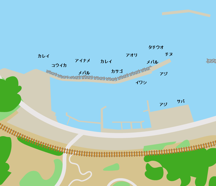 田之尻漁港ポイント図