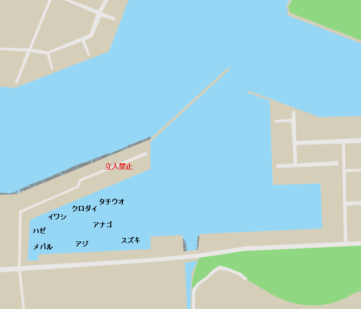 貝塚港ポイント図