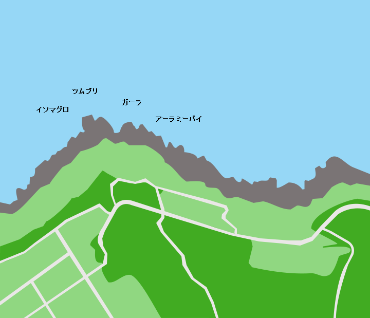 波照間島日本最南端の碑付近ポイント図