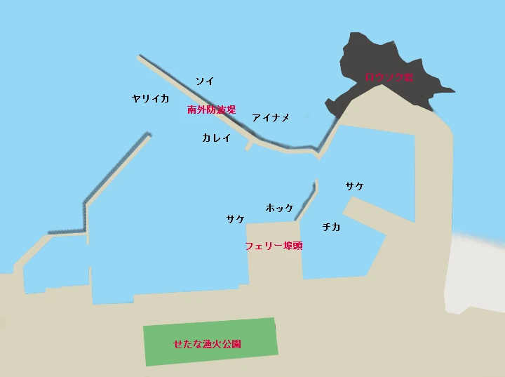 瀬棚港ポイント図