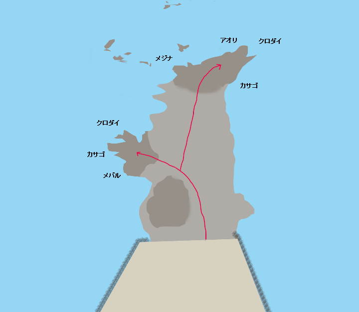 芝崎海岸ポイント図
