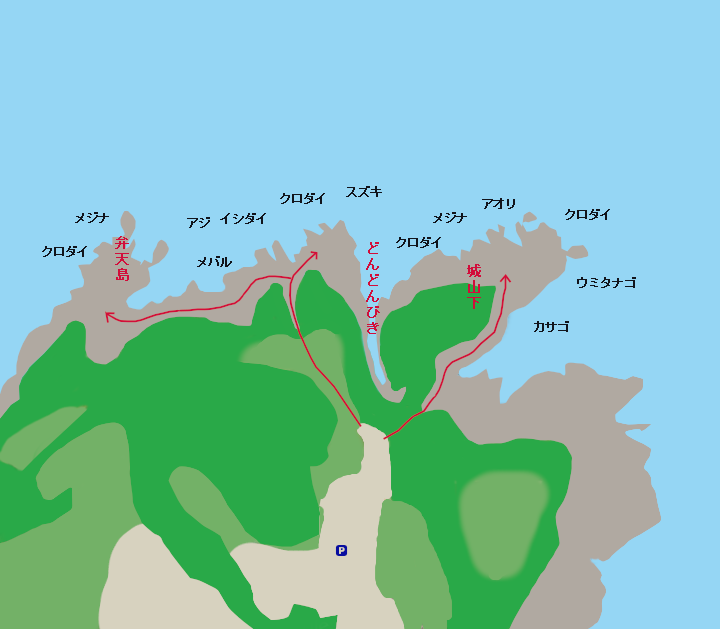 荒崎ポイント図